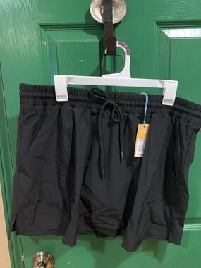 Kona Sol Black Swim Skirt with Drawstring